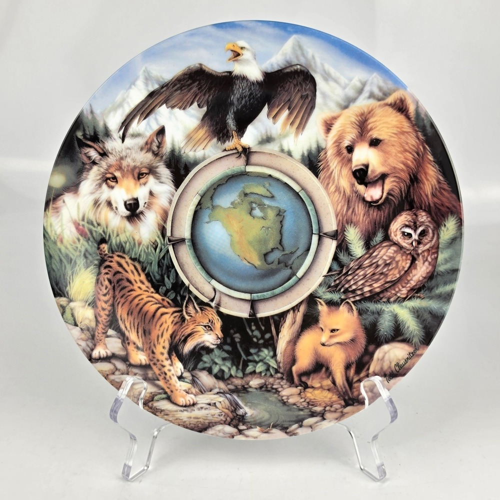 Bradford Exchange North America Delicate Balance Wildlife Plate Earth Day 1994